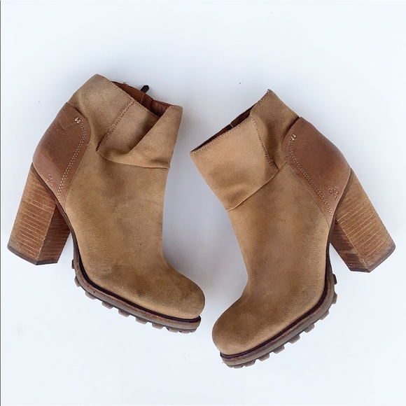 Sam Edelman Franklin Suede Chunky Heel Boots - Picture 2 of 8